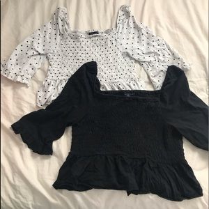 2 Babydoll crop tops from American Eagle